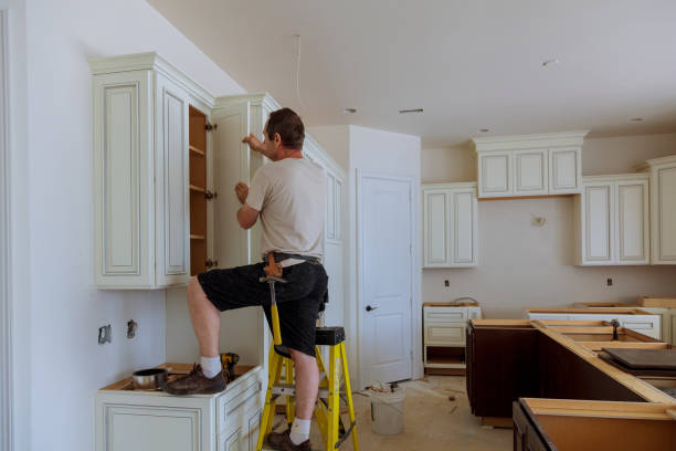 Kitchen island installation in Fort Worth by JMT Kitchen Cabinet